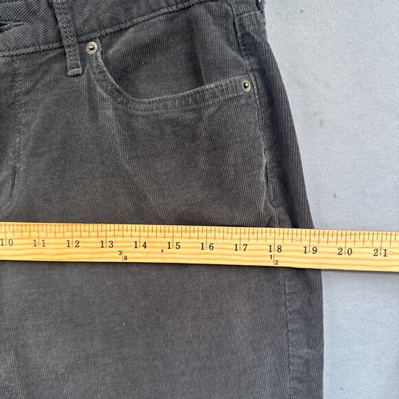 Eddie Bauer Corduroy Pants Women 8 Gray Curvy Bootcut Retro Outdoor School Basic - Picture 11 of 14